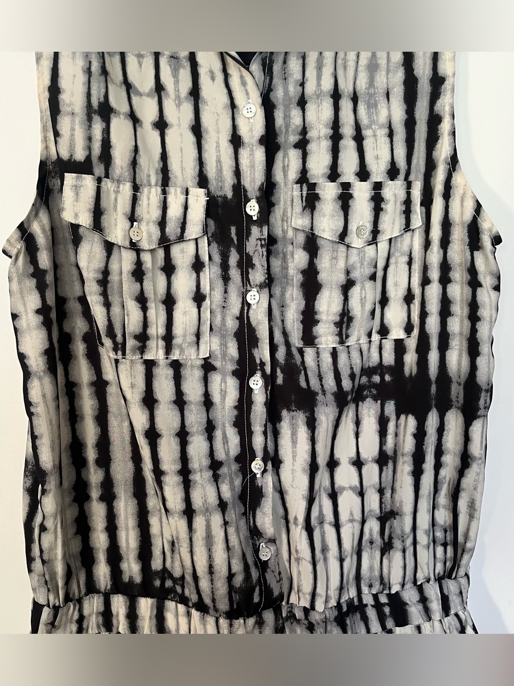 Farm Rio Tie Dye Snake Skin Pattern Romper - Picture 4 of 15